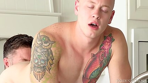 Tristan Jaxx, Dylan Lucas And Leo Luckett In Piercing & Tattooed Masturbation